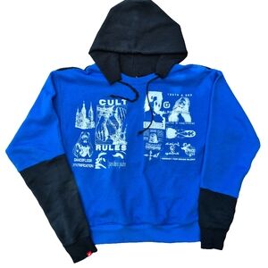 Custom Blue & Black Hoodie
